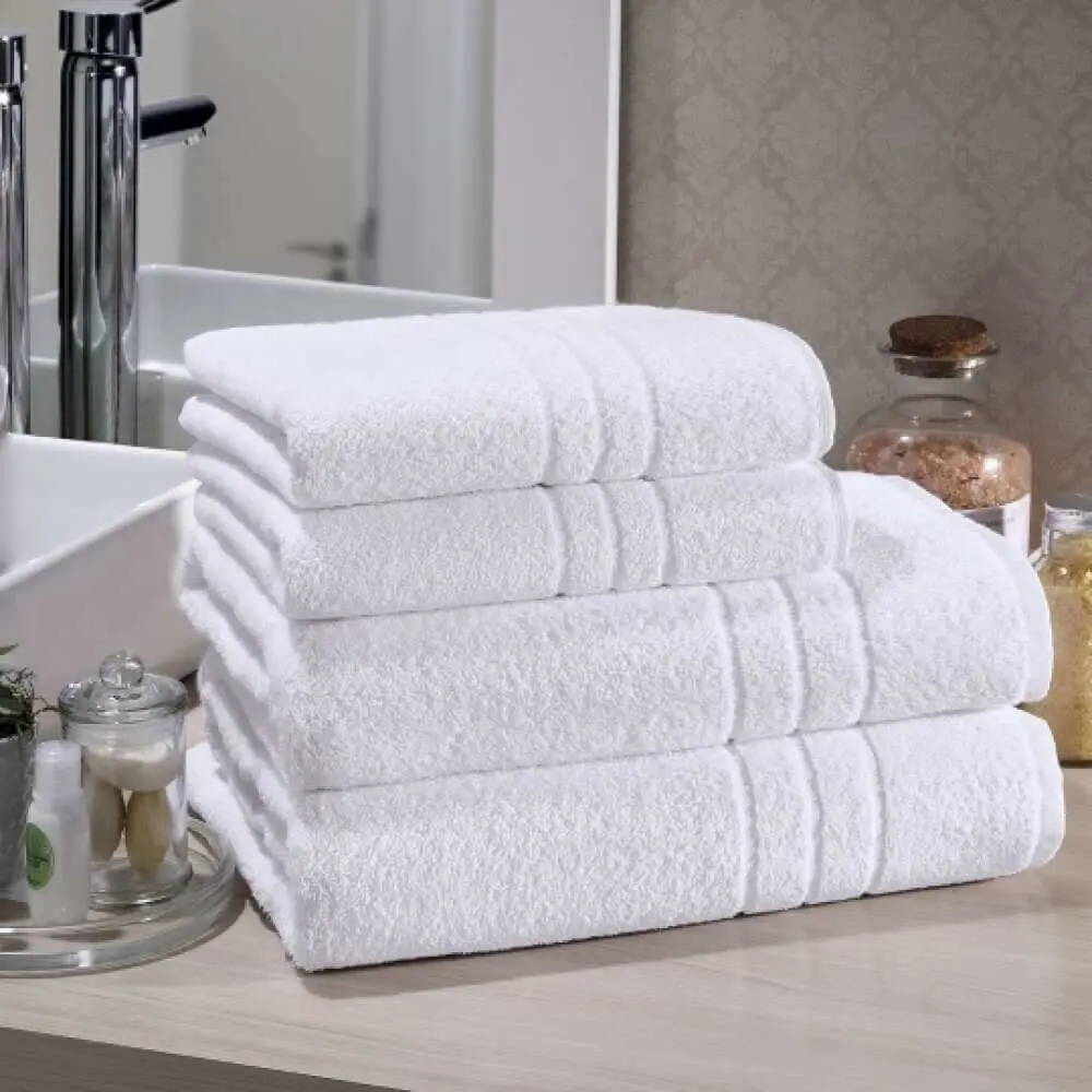 

Towel Set 5 Pieces 100% Soft High Absorption Silver (White) Microfiber Towels Bathroom Hotel Bath Towels For Thicken Soft Cleani