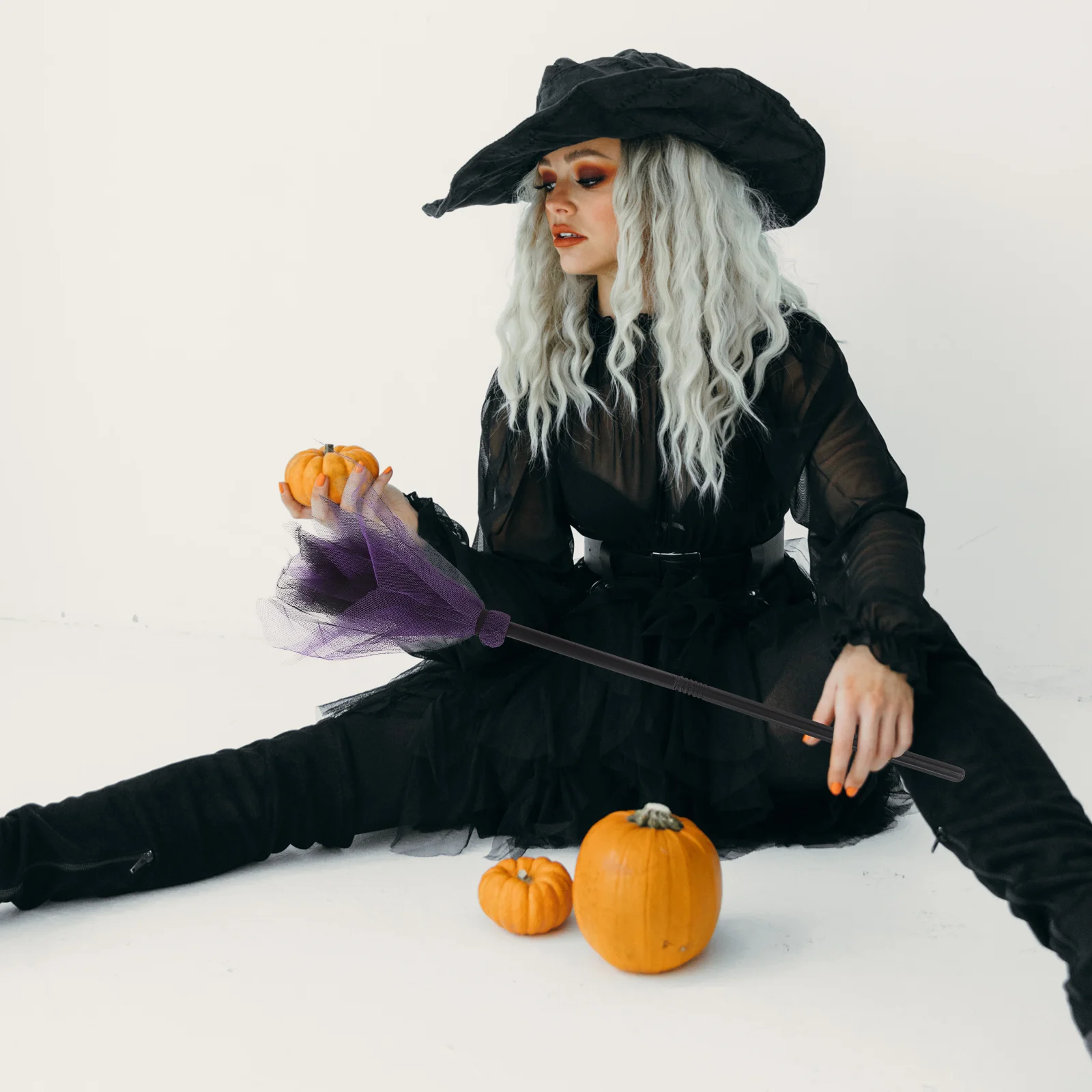 Хэллоуин метла для реквизита ведьмы беса паук украшения косплей костюм дети