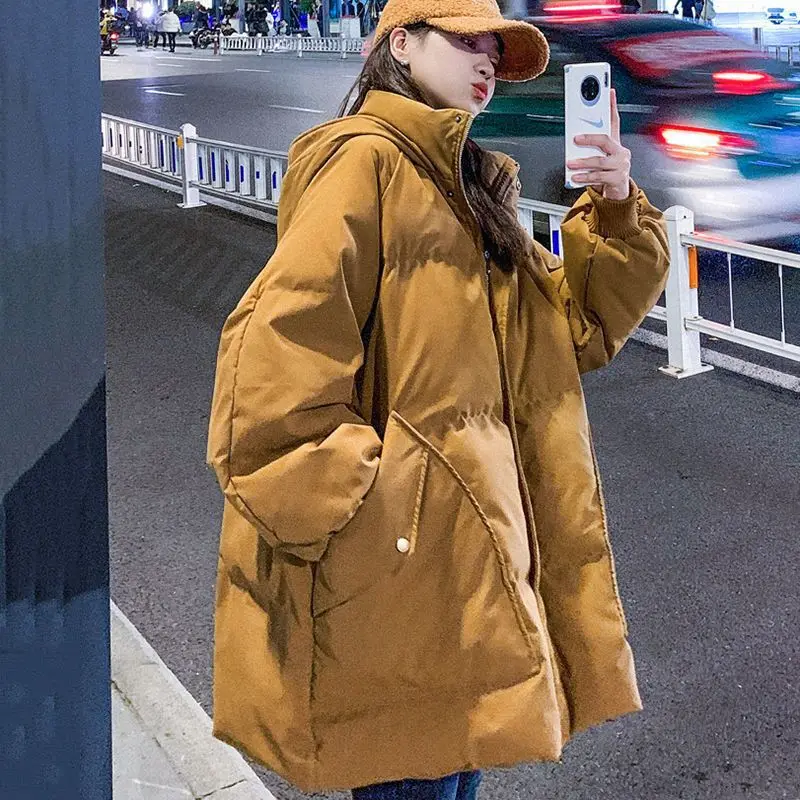 Cotton Women 2022 New Bread Clothing Loose Thin and Thick Winter Cocoon Type Coat Warm Windproof Women