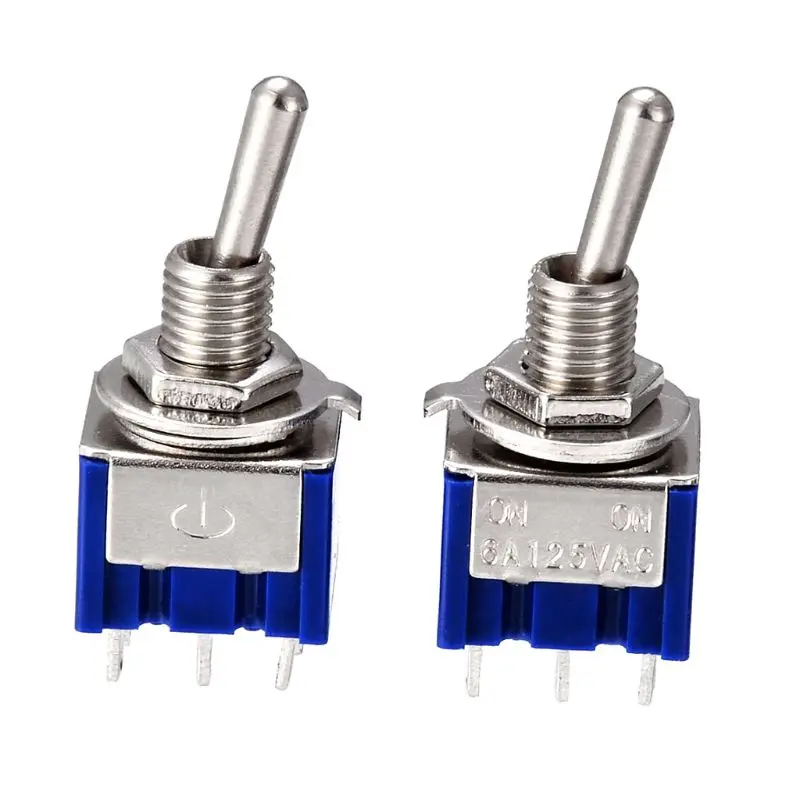 

MTS-203 Switch 6A 125V AC 6-Pin ON-ON 6mm Mini Toggle Switches For Switching Lights Motors