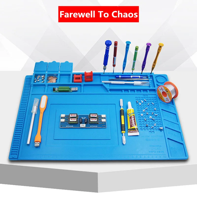 

Теплоизоляционный рабочий коврик ESD, паяльная станция, магнитный коврик для ремонта телефона, компьютера, термостойкая изоляционная платфо...