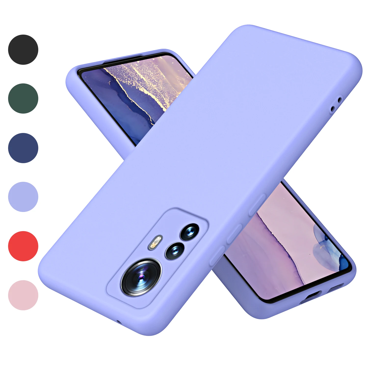 

Liquid Silicone Case For Xiaomi 12 Pro 2201122C 2201122G Luxury Bulit in Flannel Armor Shockproof Soft Phone Cover Xiaomi12Pro