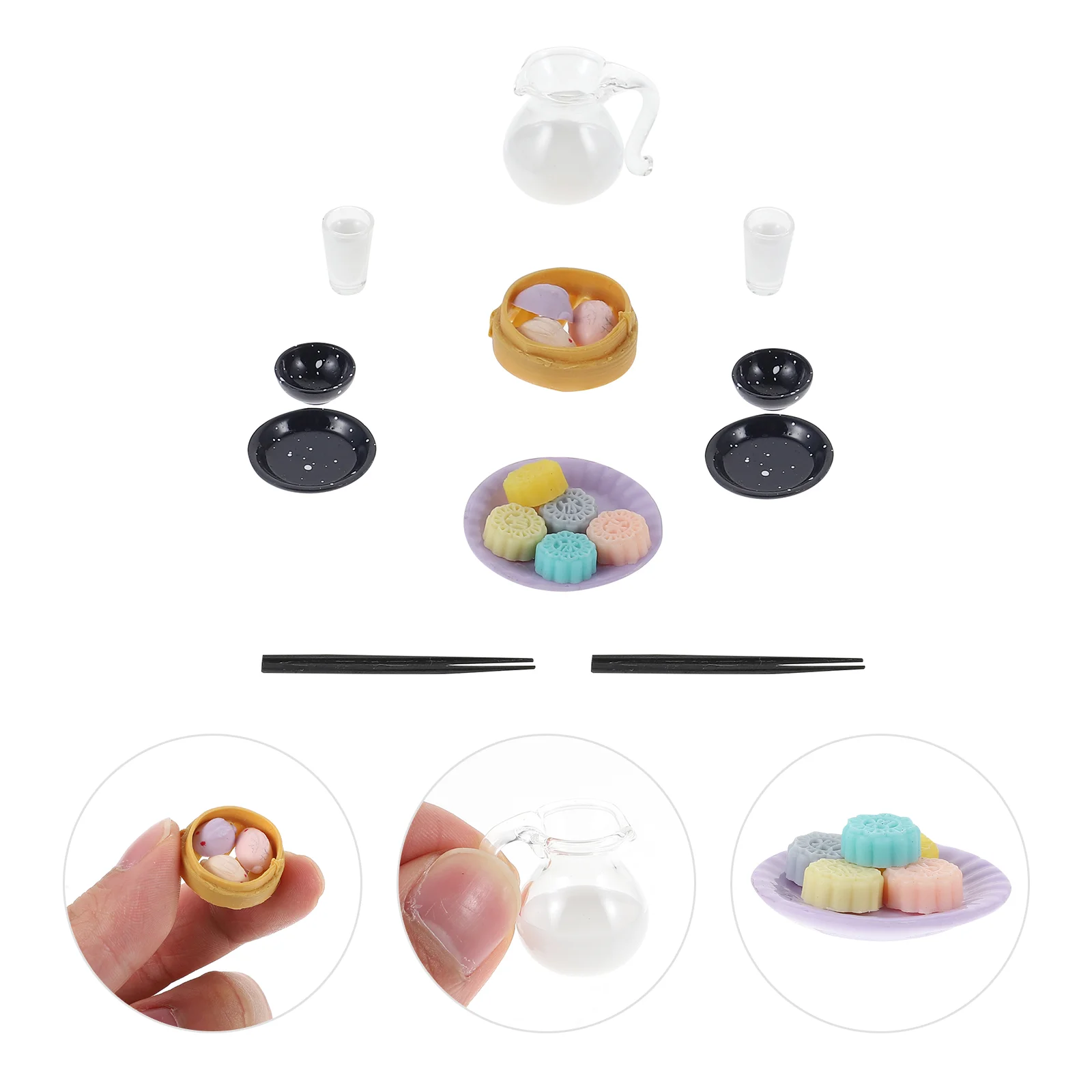 

1 Set Mini Pastry Adornment Mini Utensils Model Food Play Model House DIY Decoration