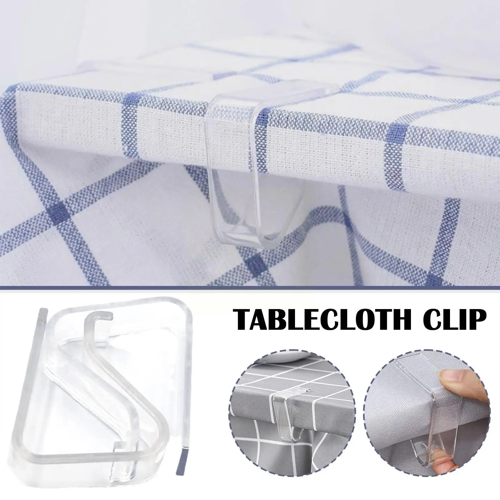 

24pcs/set Plastic Transparent Anti-slip Tablecloth Securing Cover Camping Clip Table Wedding Promenade Holder Clam Z1v9