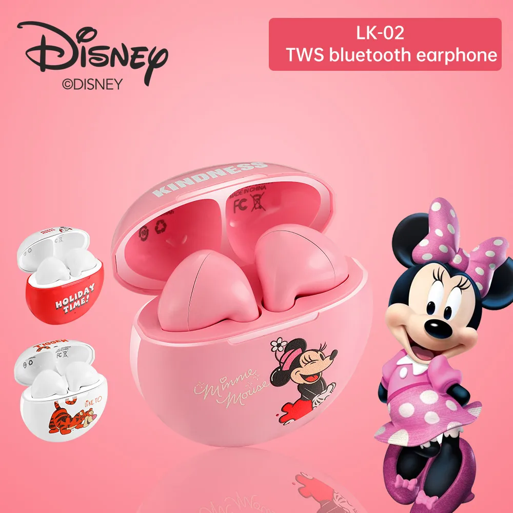 Купи Disney Minnie Earbuds earphones TWS Bluetooth Wireless 5.1 Earphone Sports Gaming Headset Headphone for Iphone Samsung xiaomi за 994 рублей в магазине AliExpress