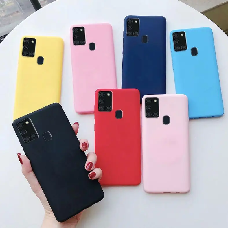 

Candy Color Silicone Phone Case For Samsung Galaxy A51 A71 A01 A02S A10E A11 A12 A20E A22 A31 4g 5g Matte Soft Tpu Coque Cover