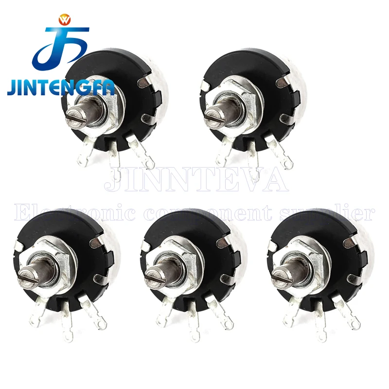 Круглый металлический вал WX110 WX010 1 Вт 22 100 220 470 Ом 1K 2 K 3 4 7 10K 22K контакта 6 мм