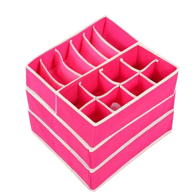 

The New 4 Pcs Set Closet Organizers Underwear Bra Organizer Storage Box Beige Drawer Boxes For Underwear Scarfs Socks Bra