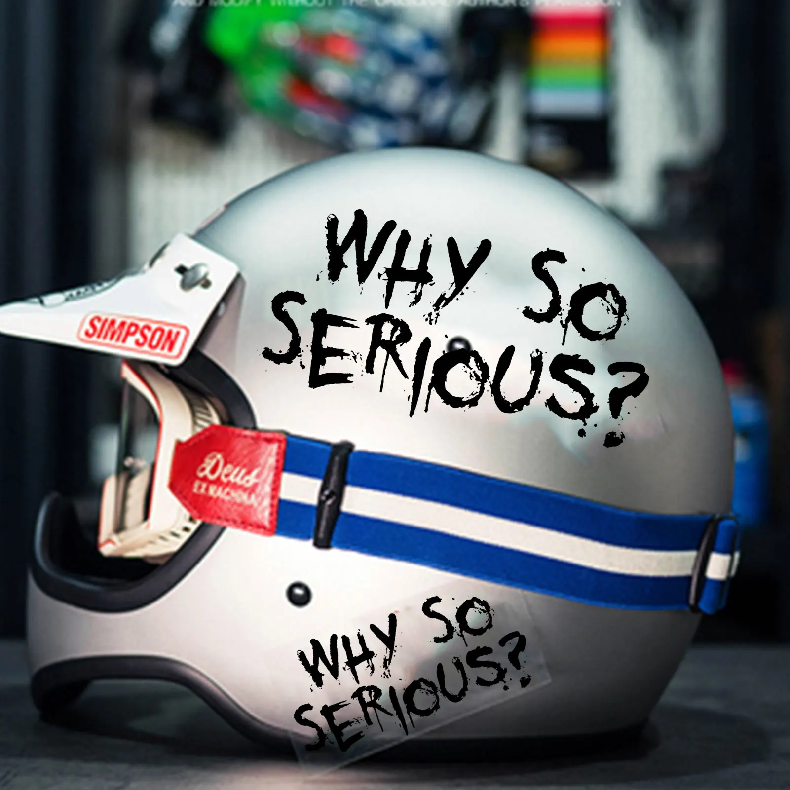 

Забавные мотоциклетные шлемы s Why So Seriou-s, наклейка для автомобиля, самоклеящиеся мотоциклетные автомобильные аксессуары для автомобиля, фур...