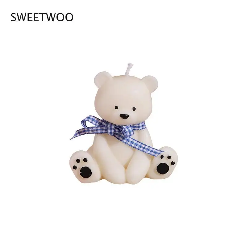 Ароматерапевтическая свеча Шарф Медведь Креативные ручной работы свечи Фото реквизит Рождественский подарок Орнаменты для пары.