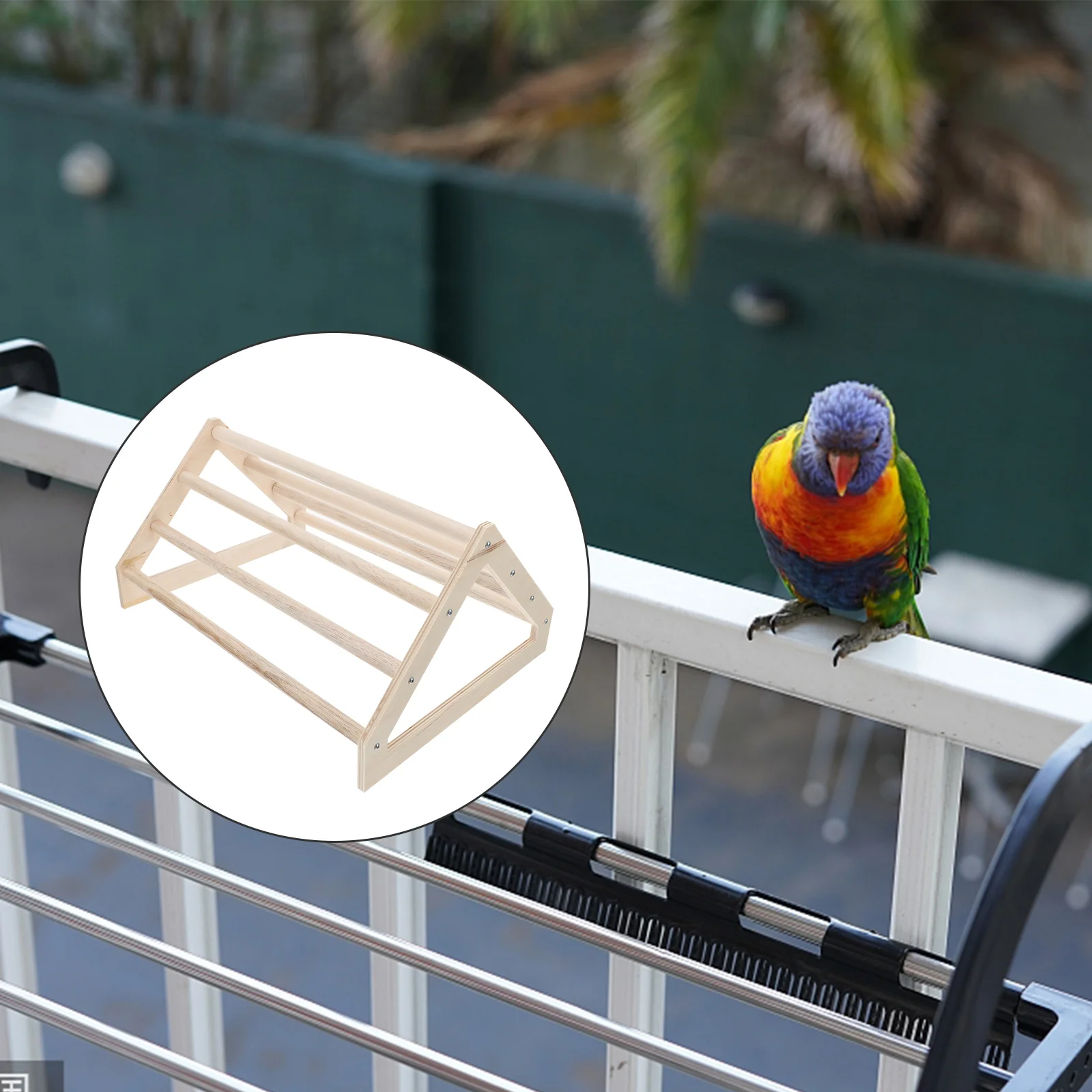 

Chicken Stand Perch Wood Bird Chick Toy Rack Wooden Roosting Bar Swing Parrot Baby Bars Ladder Pet Standing Hen Chicks Playstand