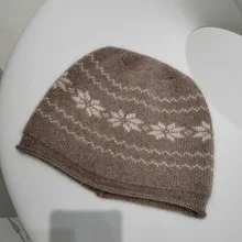 Cashmere Winter Knitted Beanie 