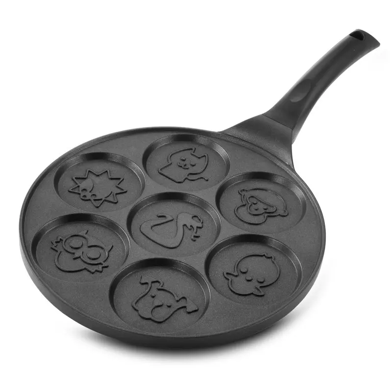 

Pancake Griddle Fun Animal Design 10.5 Inch Nonstick Pancake Maker Pan with Cool Touch Handle