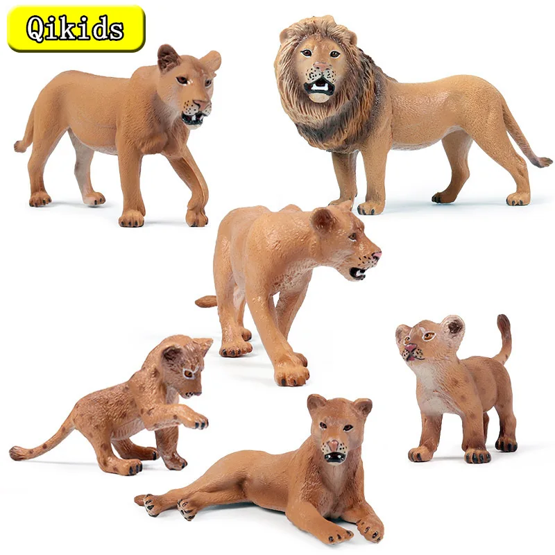 

Simulation Wild Animal Model Solid African Lion King Of The Grassland PVC Animals Action Figures Children's Christmas Gifts