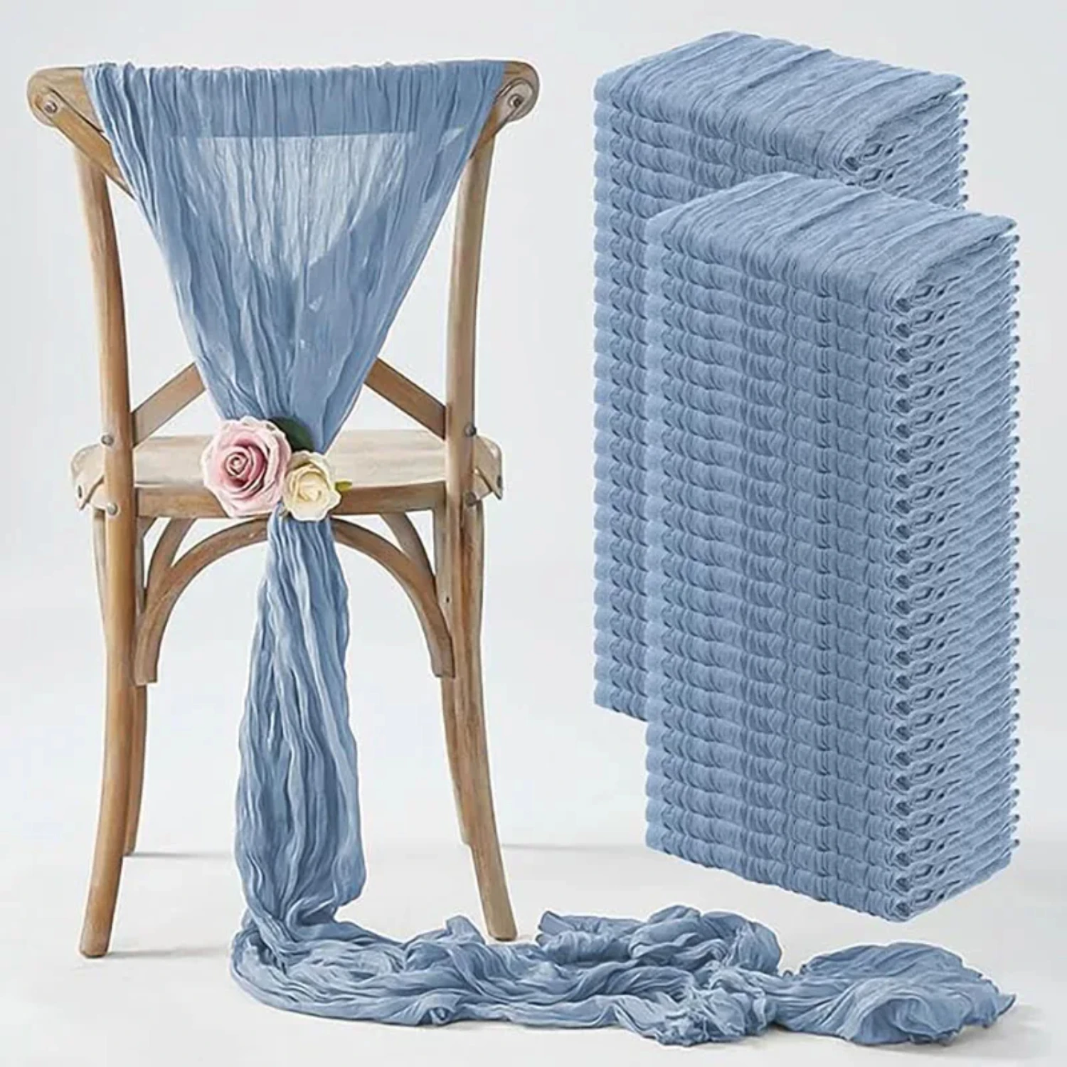 20 шт. пояса для стула марлевая ткань деревенский стул декоративные банты дизайн