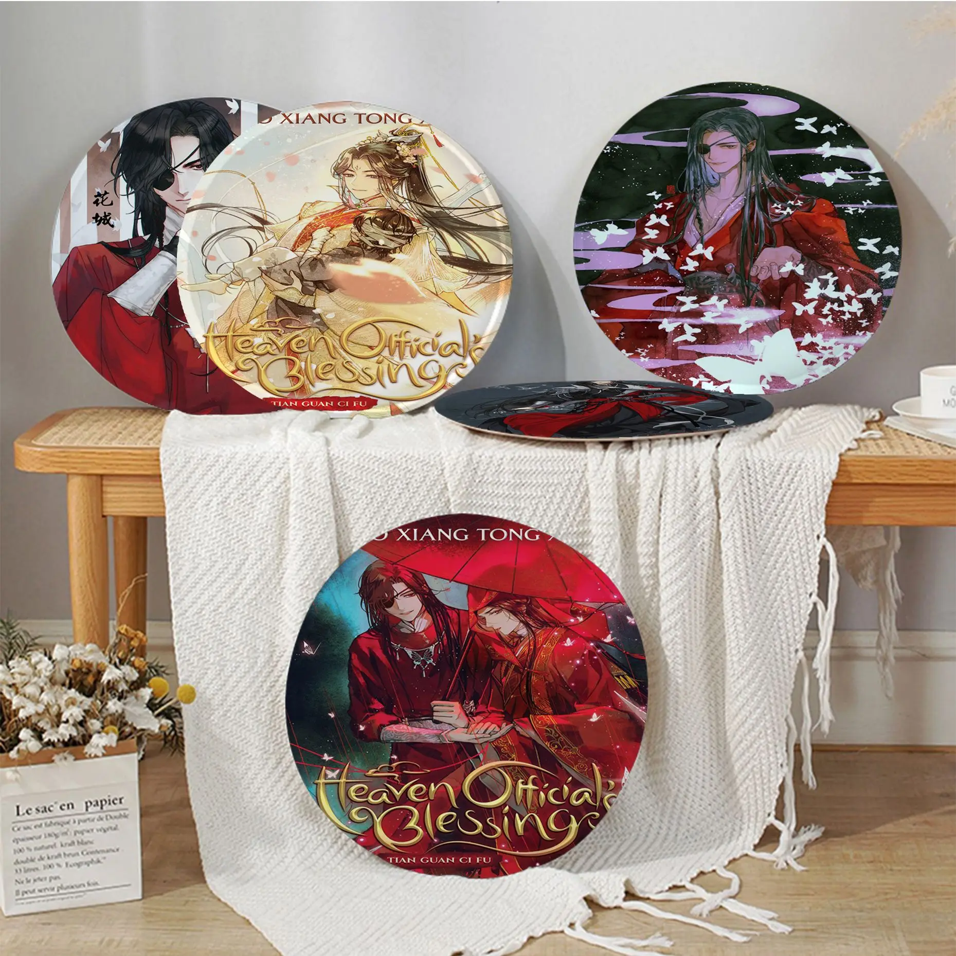 

Tian Guan Ci Fu Hua Cheng Xie Lian Anime Nordic Printing Seat Pad Household Cushion Soft Chair Mat Office Cushions Home Decor