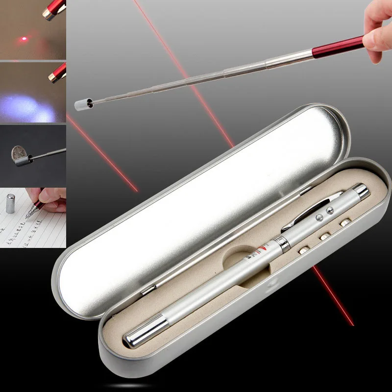 

1pcs Multifunction Ballpoint Creative Infrared Telescopic Pointer Pen Fashion Business Office Gift Pencil Case Writing Pen