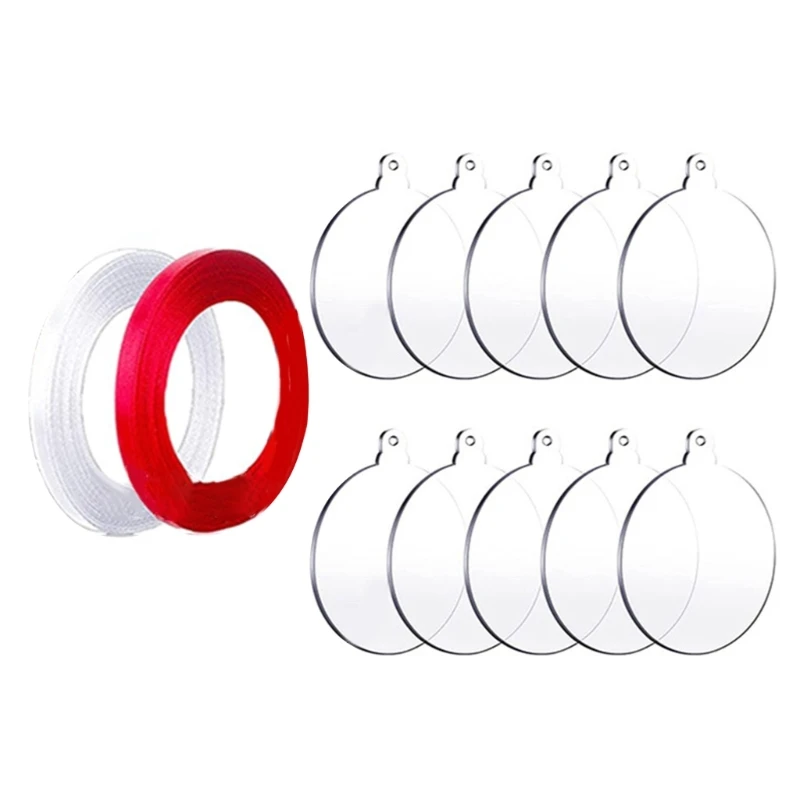 

Lightweight and Portable Acrylic Round Ornaments for Festive Decorations Pack of 10 DropShip