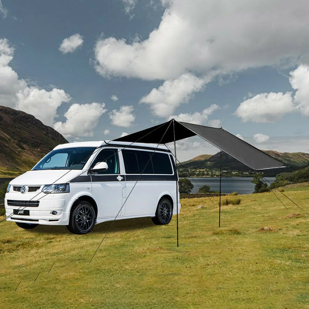 

1 Set Universal Awning Sun Canopy Sunshade For Motorhome Van Campervan Suv Black Outdoor Car Side Tent Car Awning Accessories