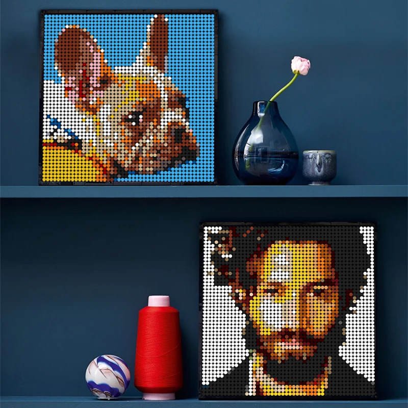 

64X64DOTS Pixel Art Custom Photo Personal Portrait Pets Kids Mosaic Painting Building Blocks Diamond Best For Birthday Gifts