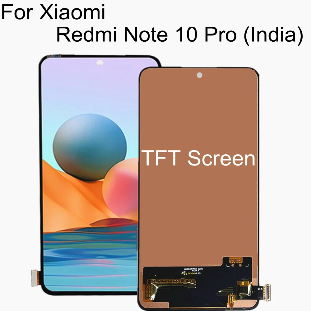 

6.67" TFT LCD For Xiaomi Redmi Note 10 Pro (India) LCD Display Touch Screen Digitizer Replacement For Realme M2101K6P