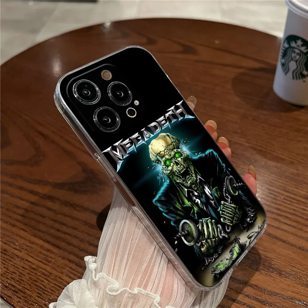 M-Megadeths чехол с защитой от ржавчины для iPhone 11 15 14 Pro Max 12 13 Mini 16 Plus X S 8 7 мягкий