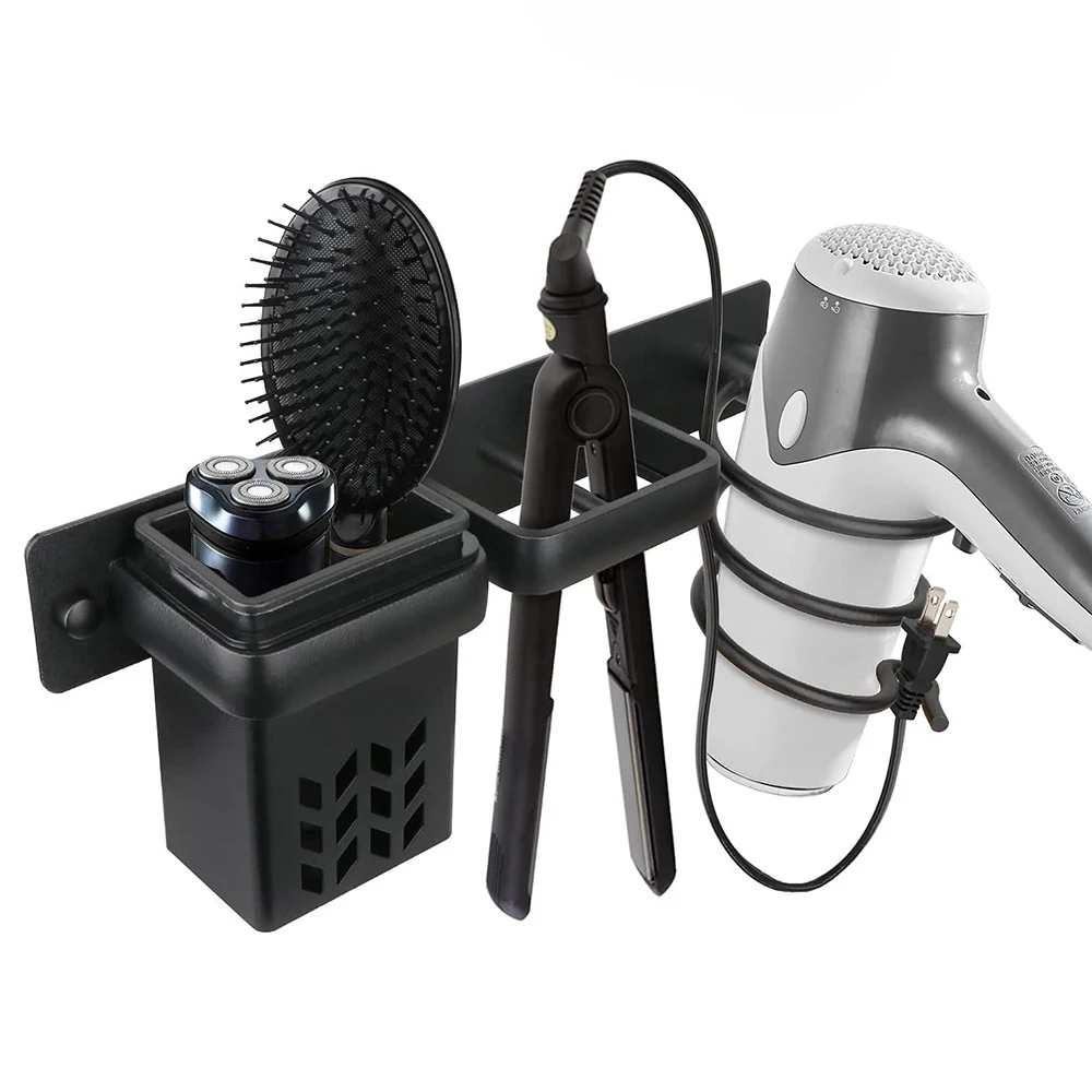 

Organizer Bathroom Hair Care Tool Wall Mounted Storage Holder Hair Dryer Holder Rack Storage Box Hair Straightener Holder