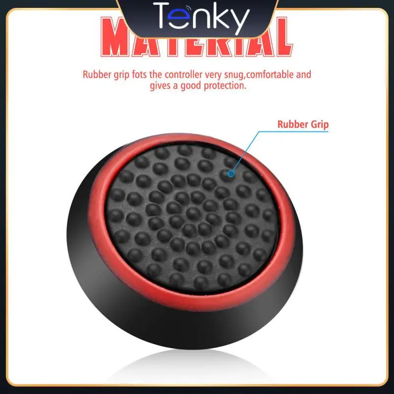 

Washable Cap Cover Black Red Controller Smooth Thumb Stick Grip Caps Cases Non-slip For Ps3 Ps5 Silicone Waterproof
