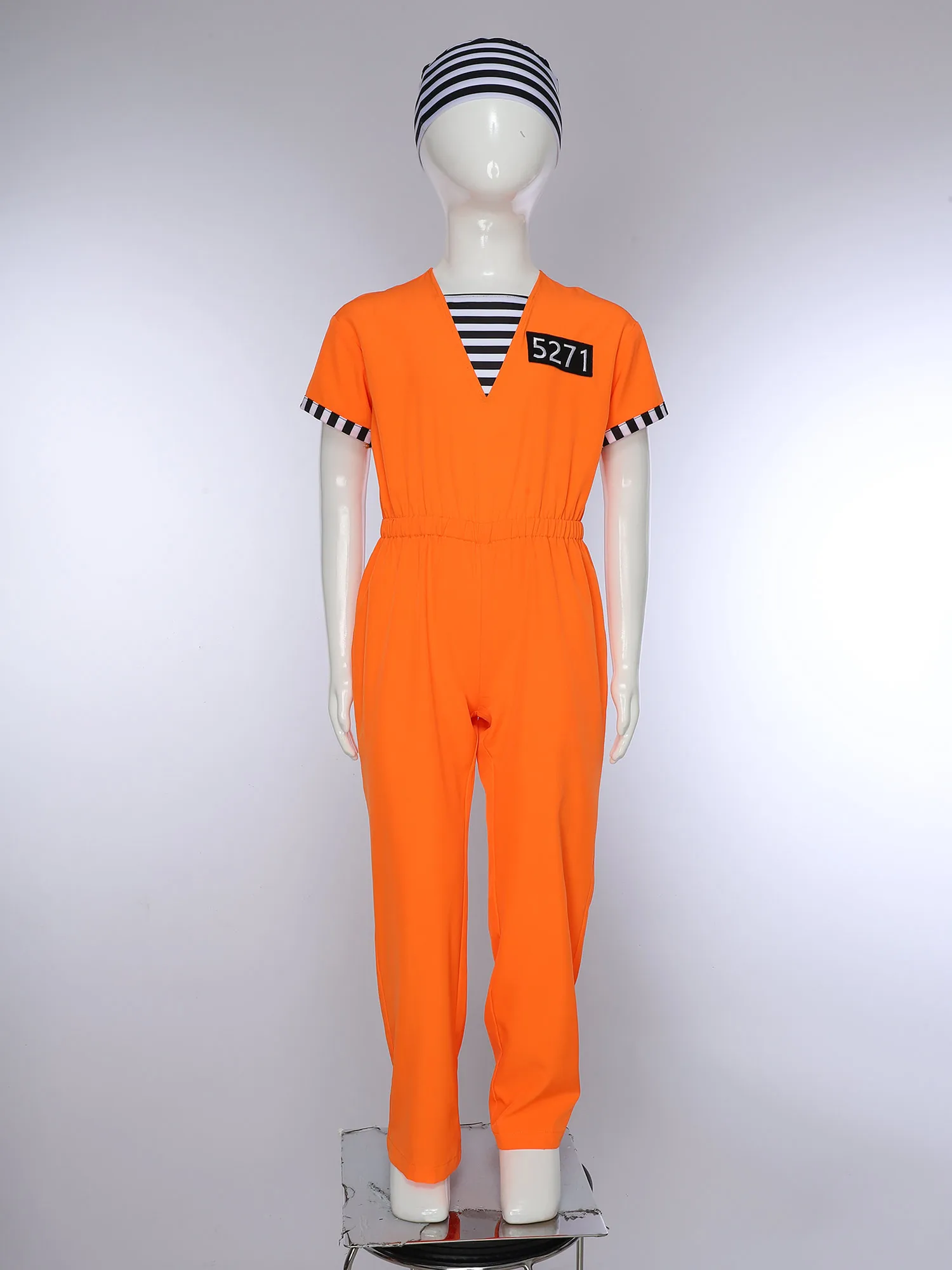 Детский костюм заключенного с коротким рукавом флеймой тюремная форма тюрьмы