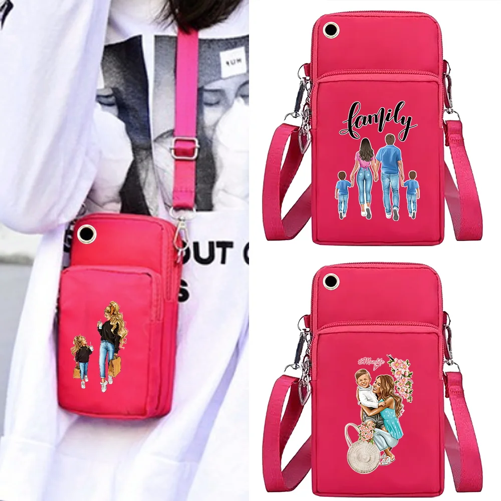 

Ladies Crossbody Bags Wrist Pack Shoulder Messenger Bag Clutch Universal Mobile Phone Bag Coin Purse Arm Bags Wallet Mom Series