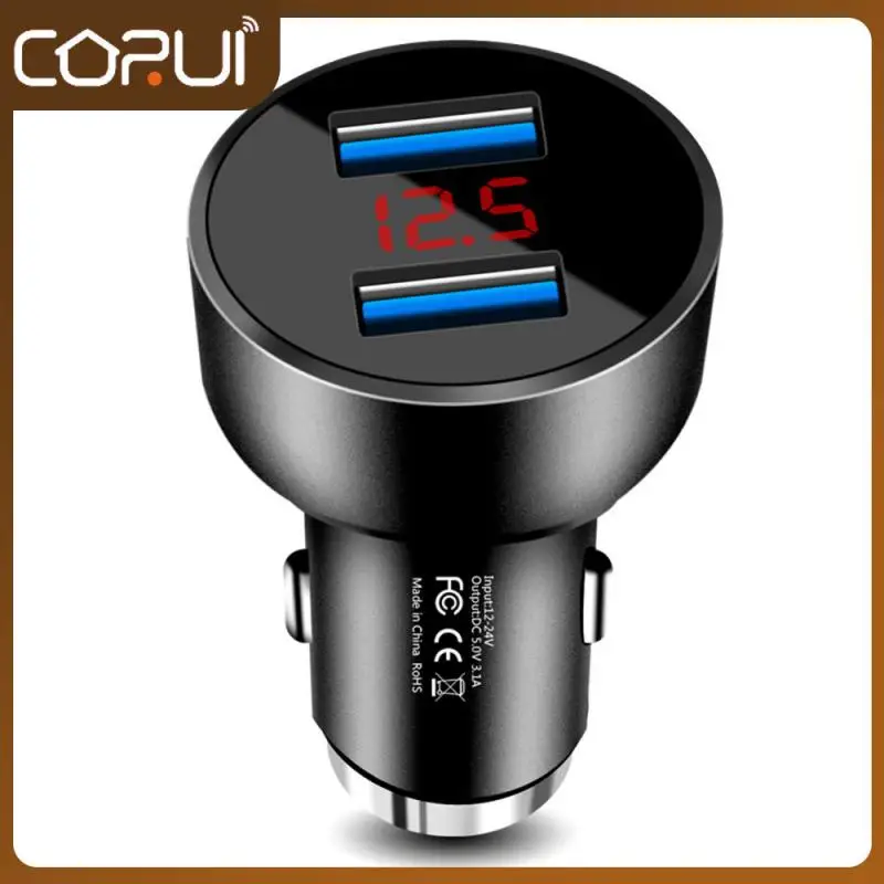 

Dual Usb Qc 3.0 Led Voltmeter Multi-function Durable Cigarette Lighter Universal Portable Car Accessories For Mobile Phones