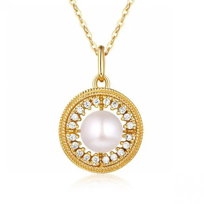 

Женское ожерелье из серебра 925 пробы, с натуральным пресноводным жемчугом