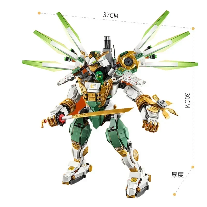 В наличии Ninjaed Lloyd Titan Mech 929 шт. кирпичи игрушечные строительные блоки DIY собранная