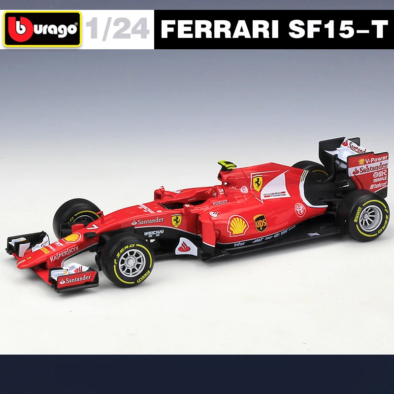 

Bburago 1:24 F1 2015 Ferrari SF15-T #7 Alloy Racing Car Model Diecast Formula One Simulation Alloy Toys SuperCar Model Kids Gift