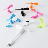 mini usb fan flexible cooling hand fan portable summer cooler cool for iphone ipad android phone 2 in 1 micro type c 8 pin plug