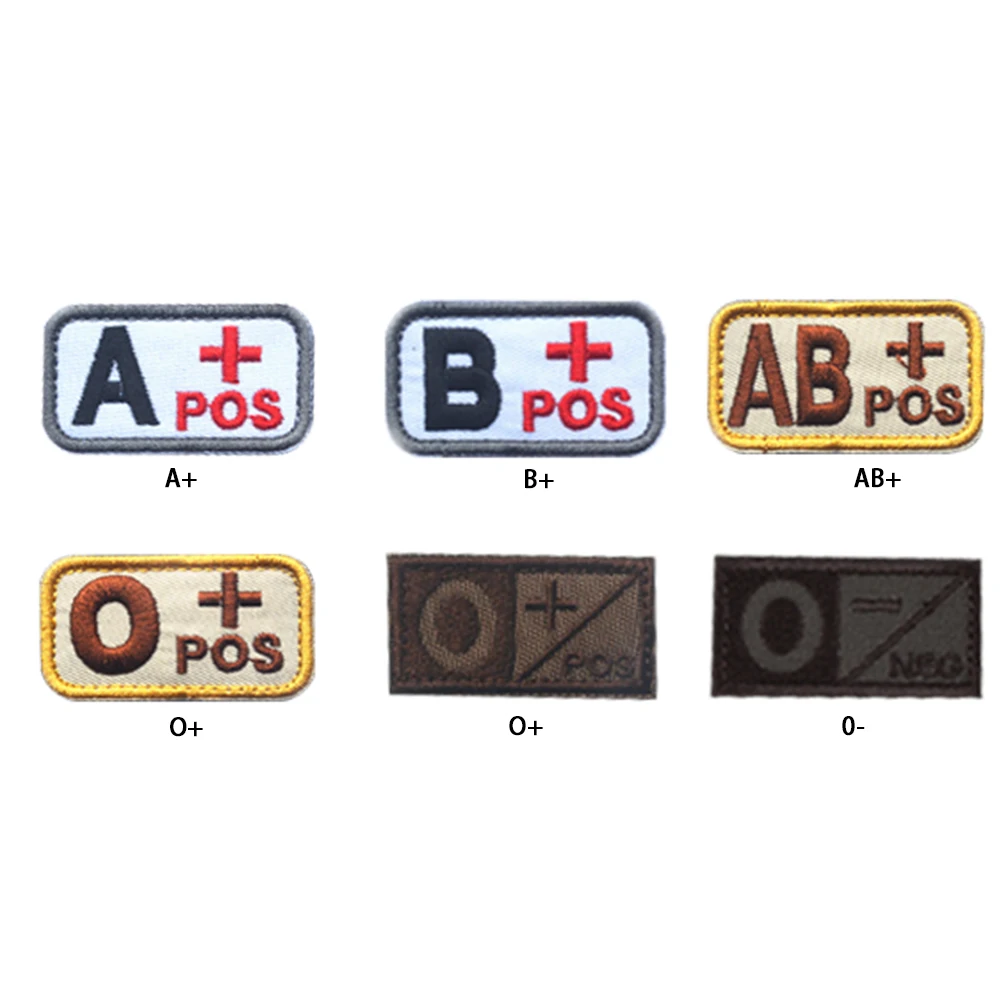 

Нейг A + B + AB + O + положительные нашивки для группы крови, военные ПВХ резиновые значки, 1 шт., 3D отрицательные A- B- AB- O-тактические