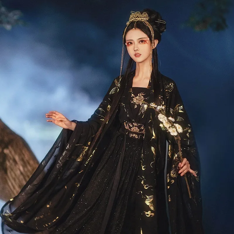 Женский костюм для студентов Hanfu Fengque Pavilion китайской одежды хан Style с высокой