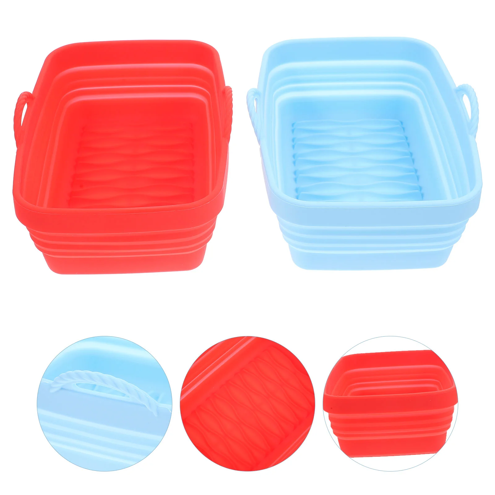 

2Pcs Foldable Air Fryer Liner Reusable Silicone Liner Replaceable Silicone Pot Cooking Liner
