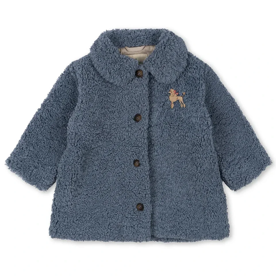 Одежда для маленьких девочек 2024 новая зимняя брендовая флисовая теплая одежда KS