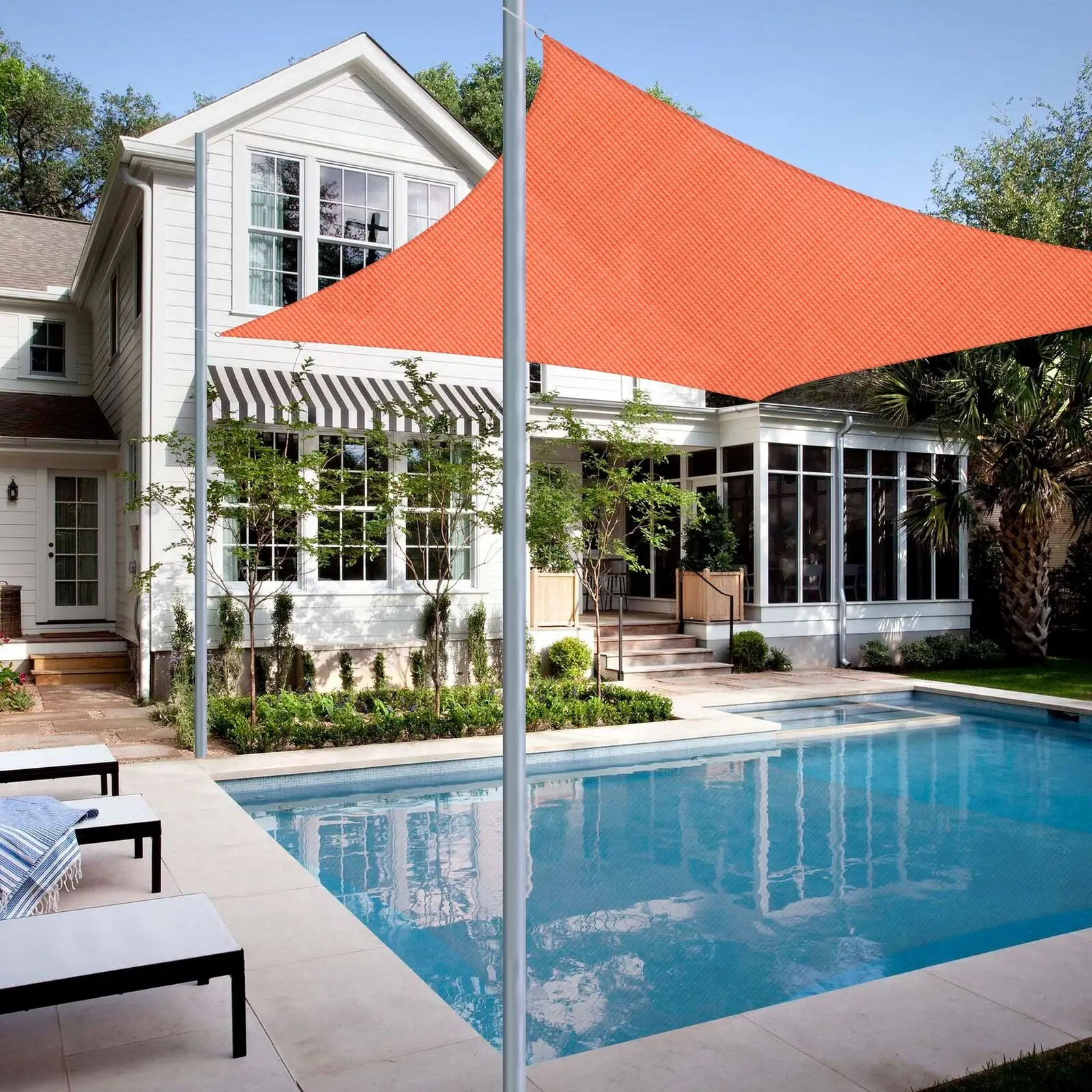

13'x10' Decorative & Effective Rectangle Sun Shade Sail UV Protection Orange