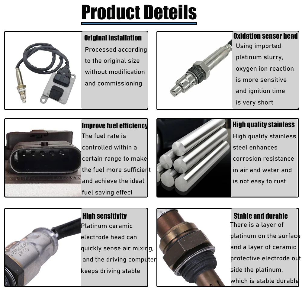 A 0009055206 Датчик Nox для Mercedes-Benz W164 W166 X164 X166 W205 S205 C180 C200 C220 C250 C300 ML350 GL350 GLS350d GLE350