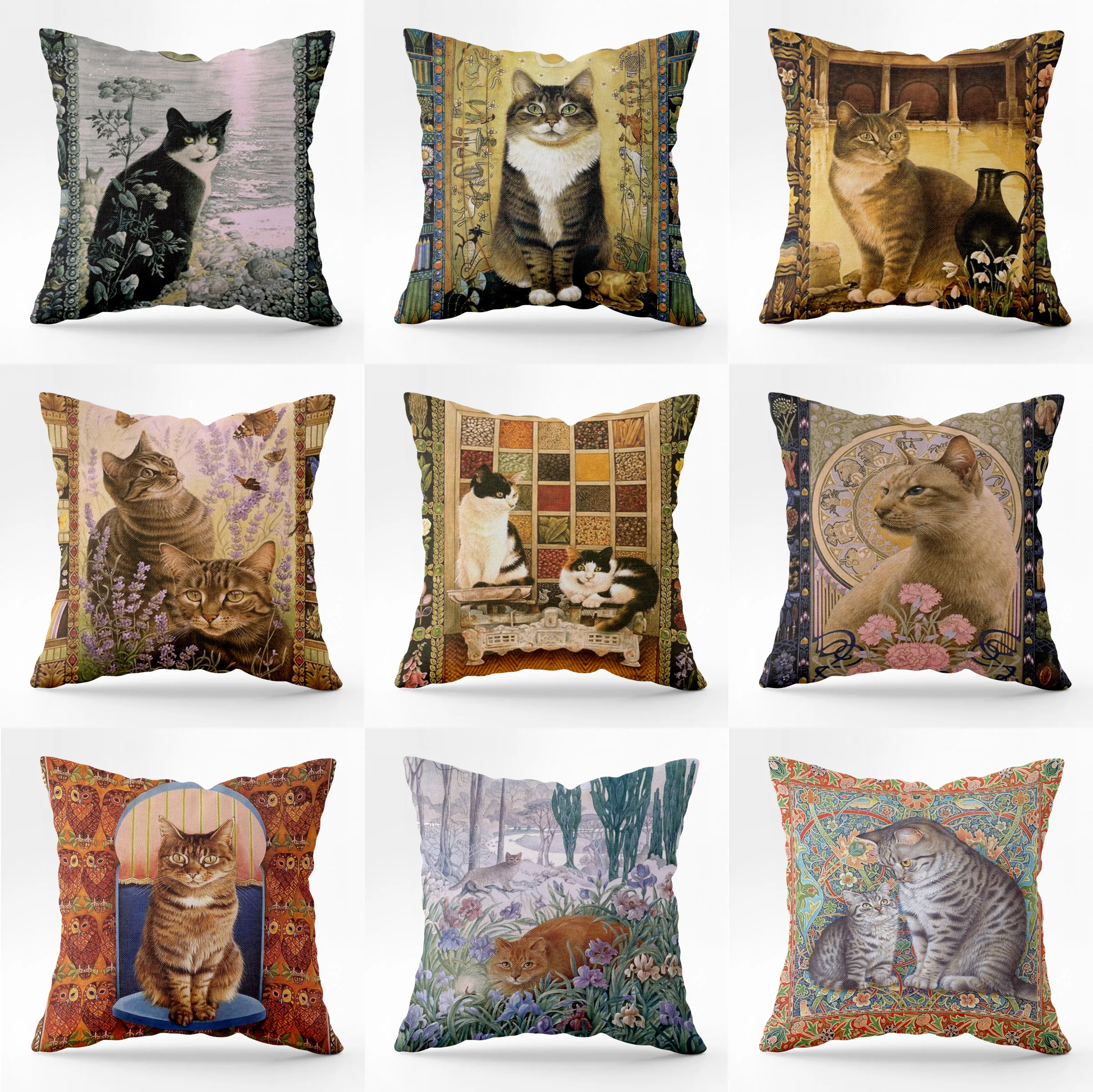 

45x45 см Ретро египетская Пирамида принт полиэстер Декоративная Подушка Чехол квадратная Подушка Чехол