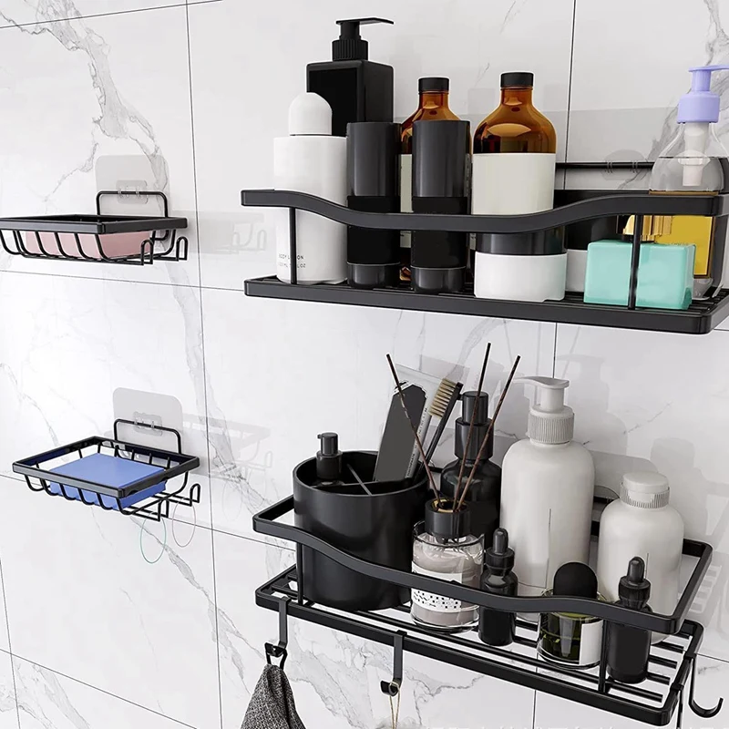 

Органайзеры для душа, 4 упаковки, настенная корзина из нержавеющей стали для ванной, туалета и кухни