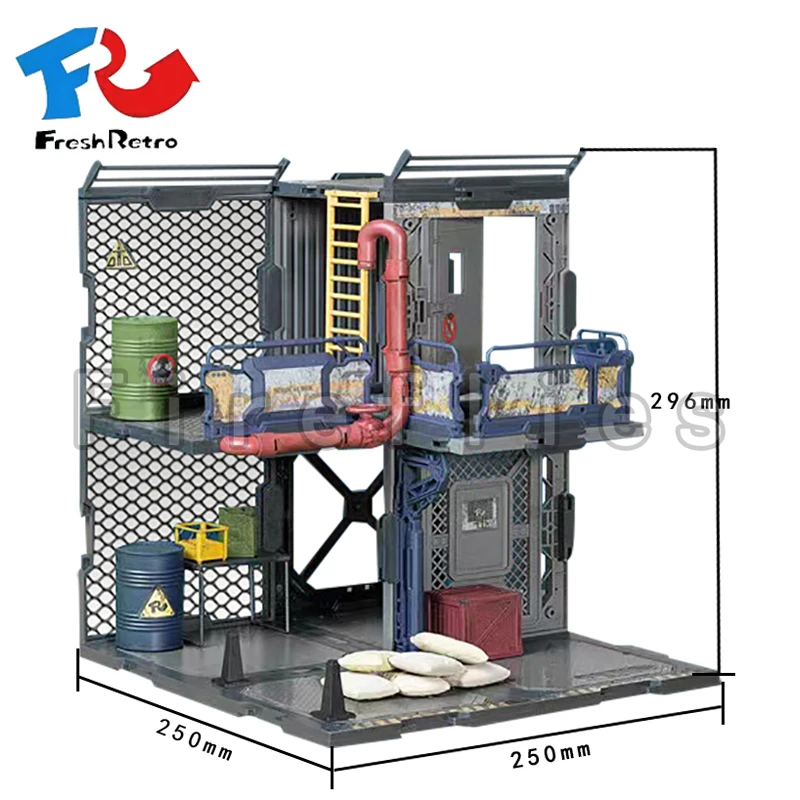 

1/18 - 1/24 FreshRetro Scene In Box Diorama Building Set SIB08 Outpost Anime Collection Model Toy Free Shipping