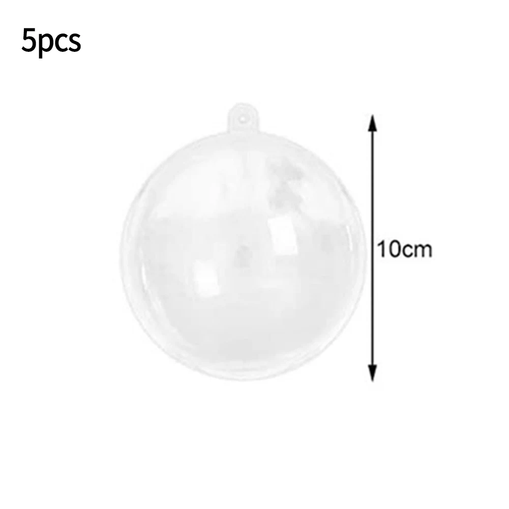 

5 шт., пластиковые прозрачные шарики для укравечерние ёлки