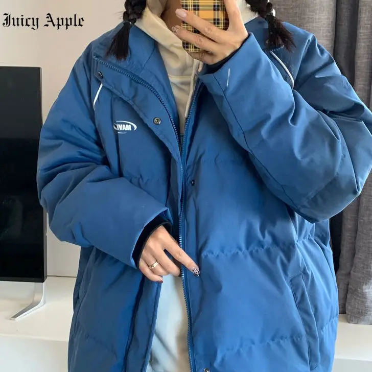 Women's Winter Jackets 2022 Fashion Thick Warm Parka Streetwear Coat Vintage Long Sleeve Female Clothing Outerwear Chic Tops Y2k