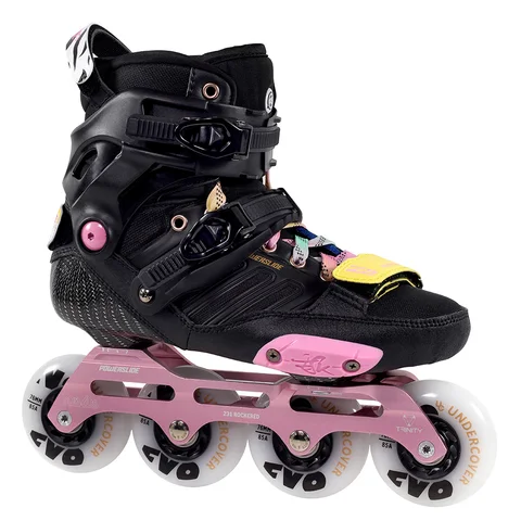2024 оригинальные роликовые коньки Powerslide Hardcore EVO Trinity 4*80/3*90 мм, городские тепломодельные роликовые коньки из углеродного волокна Patines