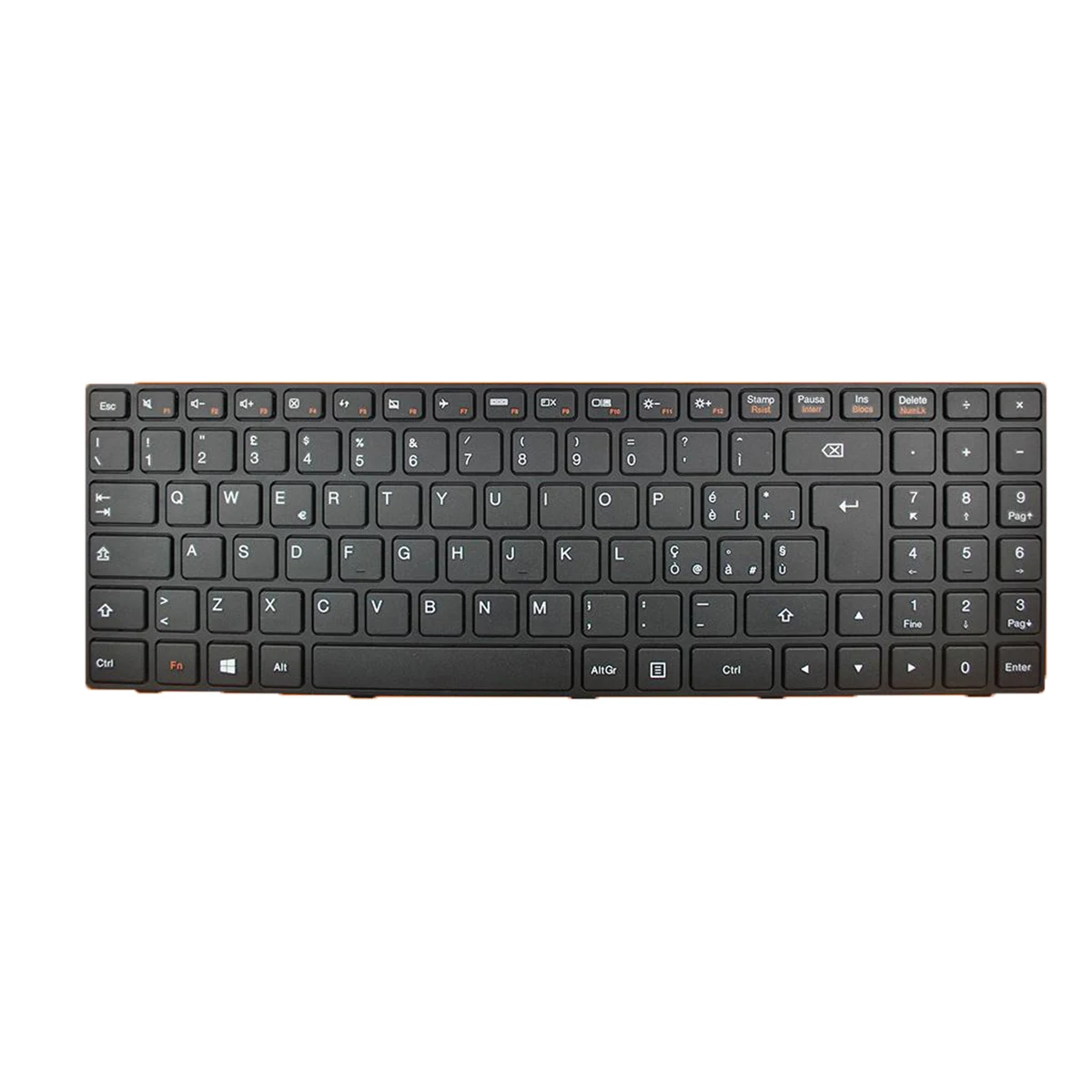 Клавиатура для ноутбука Lenovo Ideapad 100-15IBY 100-15IB итальянская наклейка с рамкой и