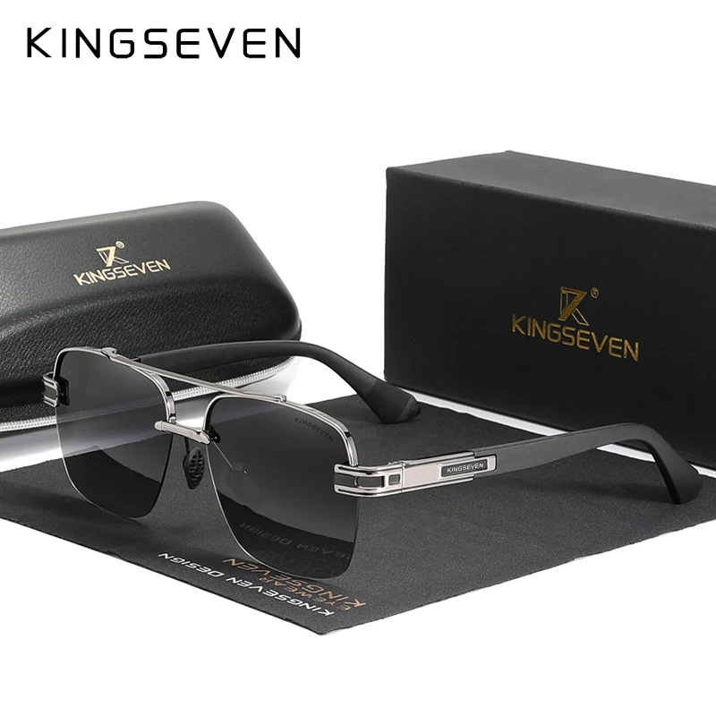 KINGSEVEN 2022 брендовые солнцезащитные очки нового дизайна для мужчин Поляризованные градиентные солнцезащитные очки женские мужские Квадратные ретро очки