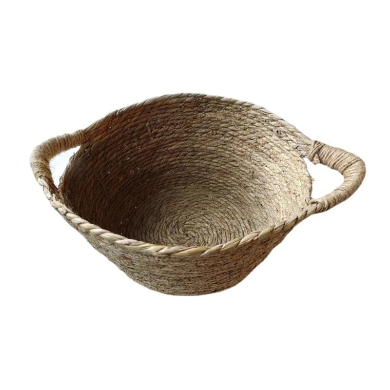 

Straw Basket Baby Art Photo Basket Photo Studio Photography Auxiliary Basket 39XF